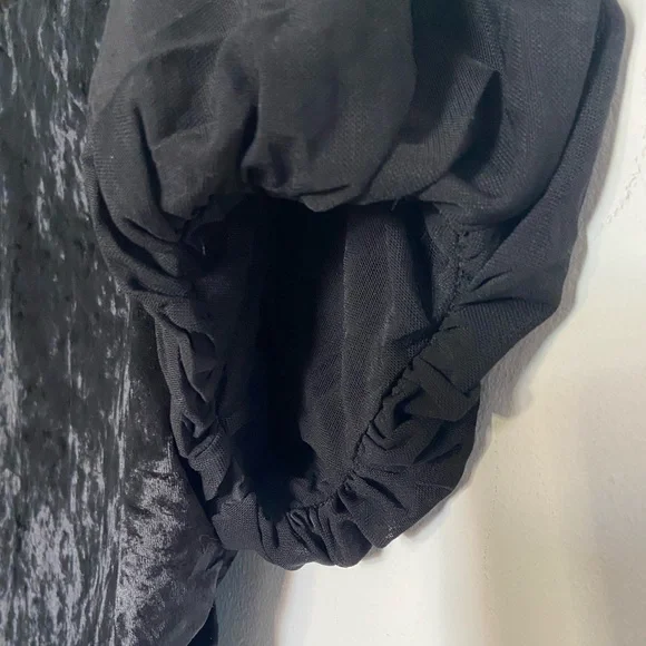 Free People Midnight Mood black velvet crop top - Picture 12 of 12